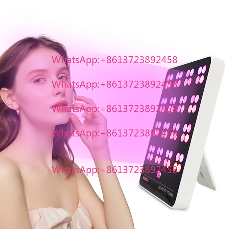 660nm 850nm USB Rechargeable Large Row Red Light Beauty Apparatus 64PCS LED Lamps Skin Rejuvenation Anti-aging Skin Tightening