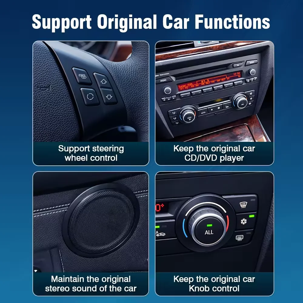 BONROAD اللاسلكية Carplay أندرويد راديو السيارة التلقائي لسيارات BMW 3 Series E90 E91 E92 E93 لينكس مشغل وسائط متعددة BT GPS شاشة تعمل باللمس