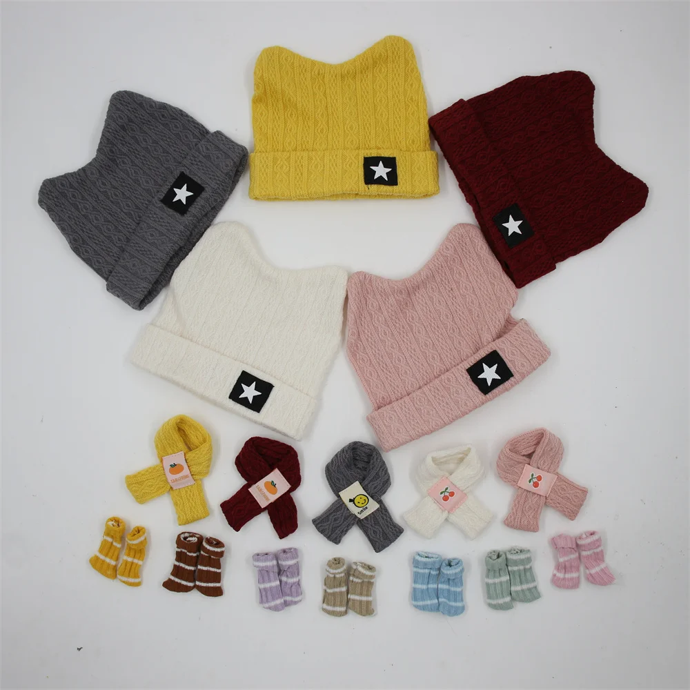 DBS Blyth icy Suitable 1/6 joint body Knitted Hat Wool Scarf Winter Neckerchief Socks Anime Clothes