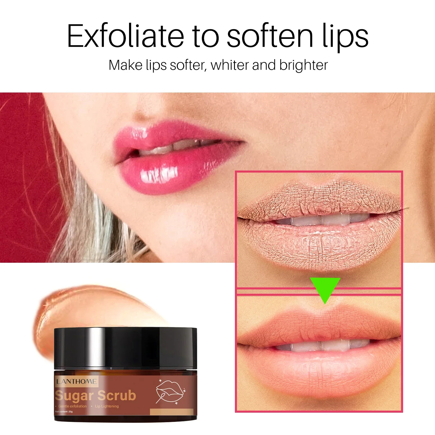 

Effective Lip Lightening Scrub Exfoliate Dead Skin and Reduce Pigmentation Moisturizing Lip Care Balm Balsamos Labiales Lip Balm