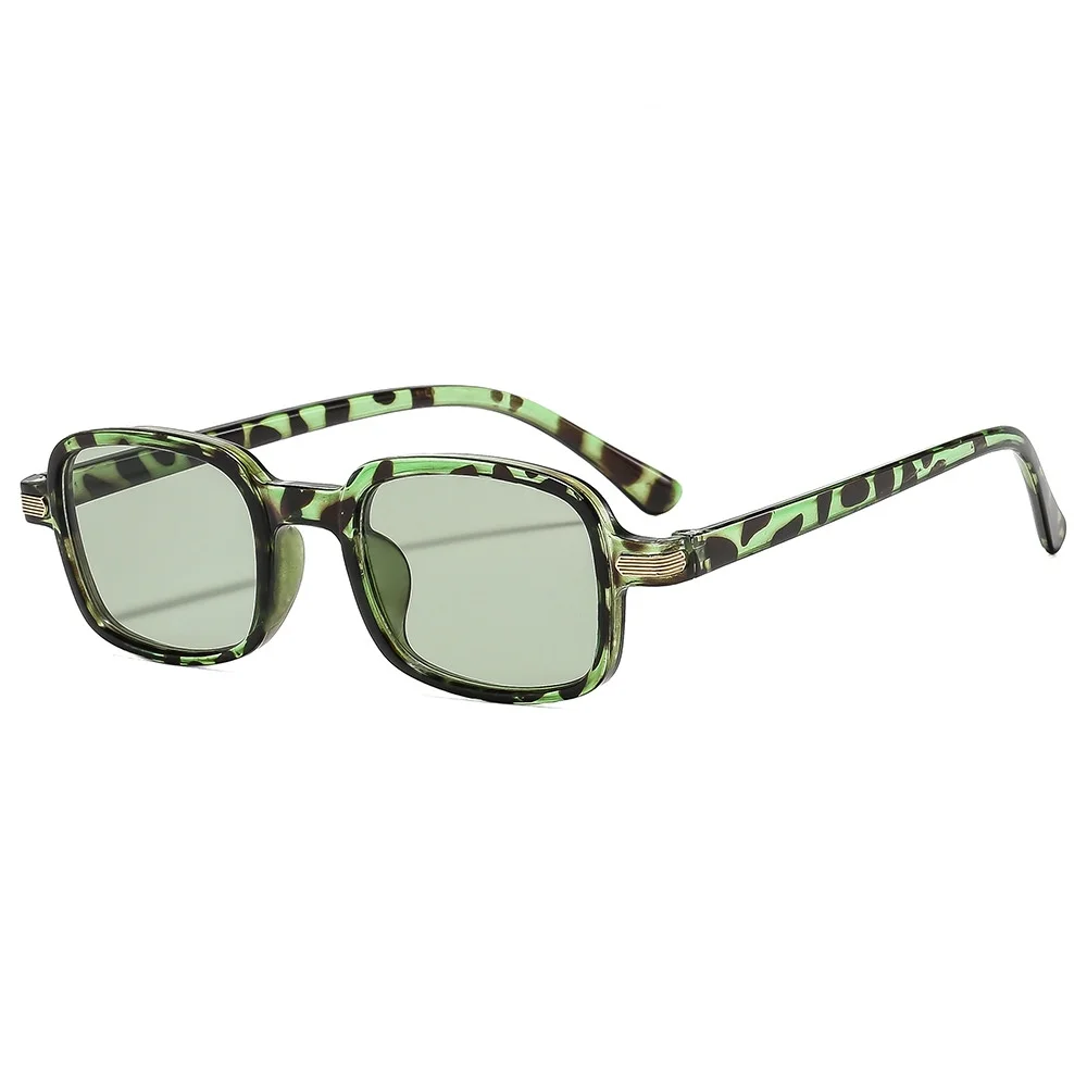 

2025 New Retro Tortoiseshell Square Women Sunglasses Personality Versatile Rice Nail Design Punk Trend Men Gafas de sol UV400