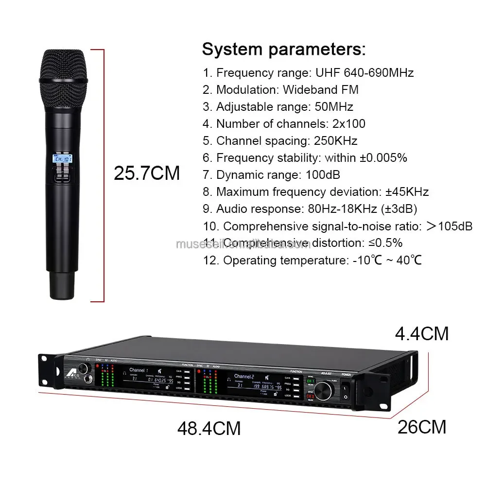 NEW Professional Mic with Dual Beta58/KSM9/KSM8/KSM11 Wireless Karaoke Microphone System for Stage Live Music Performance Mixer
