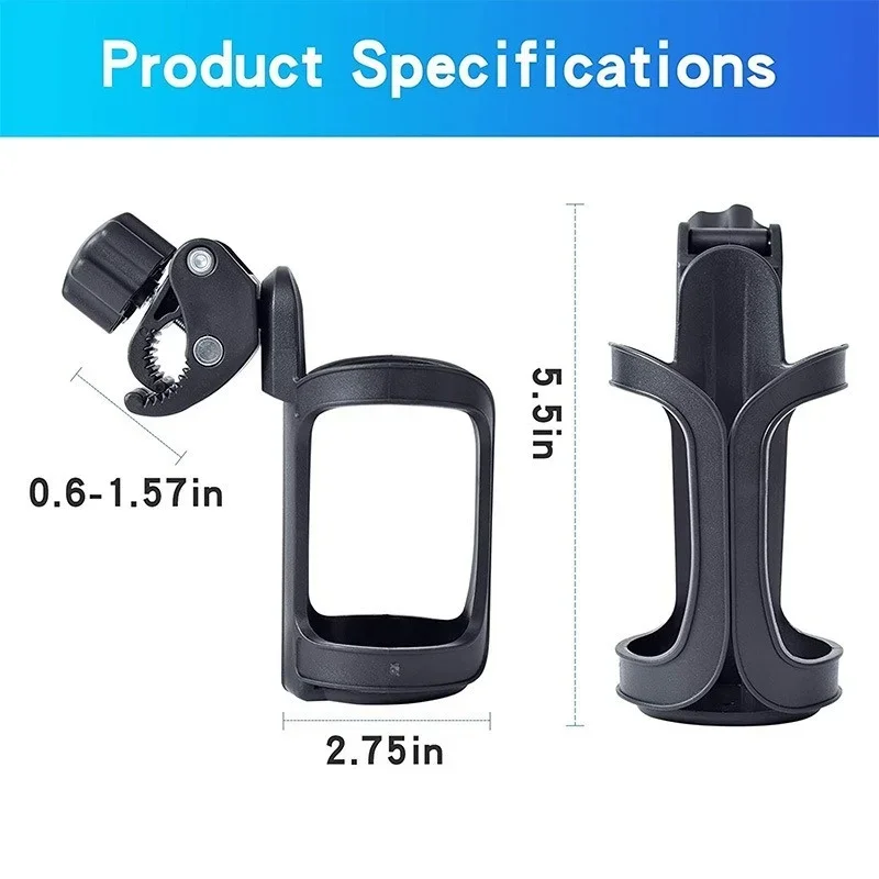 Motorcycle Water Cup Holder Handlebar Universal Drink Water Bottle Cage Holder Sturdy Durable Motorcycle Bicycle Accessories