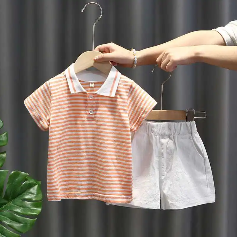 Summer Sibling Matching Outfits Brother and Sister Clothes Casual Children’s Set Kids Striped Dress Boys and Girl Clothing Set