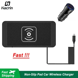 Car Wireless Charger Silicone Non Slip Pad for iPhone 15 14 13 12 Pro Max Car Wireless Charging Pad Fast Charging Station