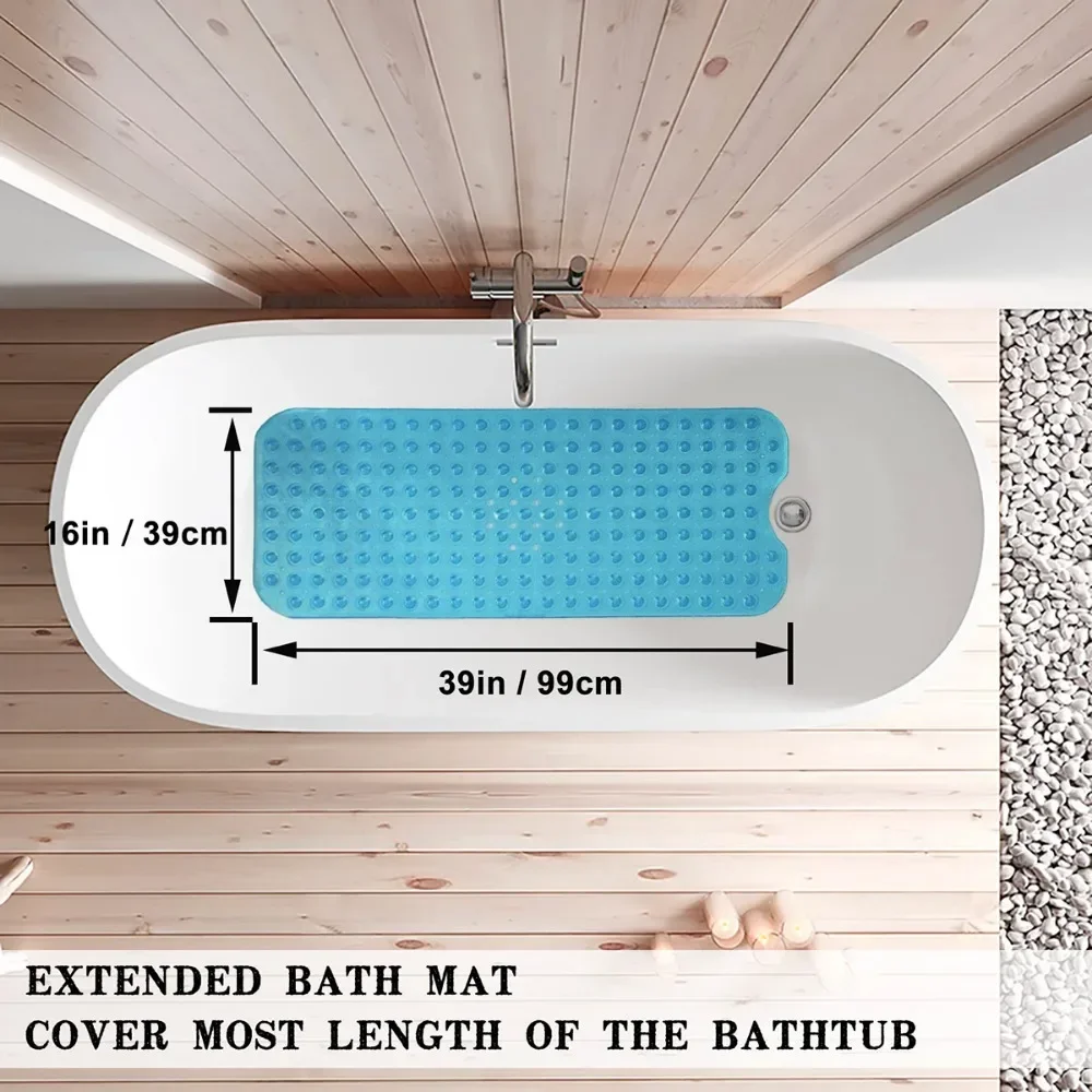 40*100cm Mat Bathtub Bath Mat PVC Large Bathtub Safety Shower Non-slip Bath Mats With Suction Cups Floor Mat