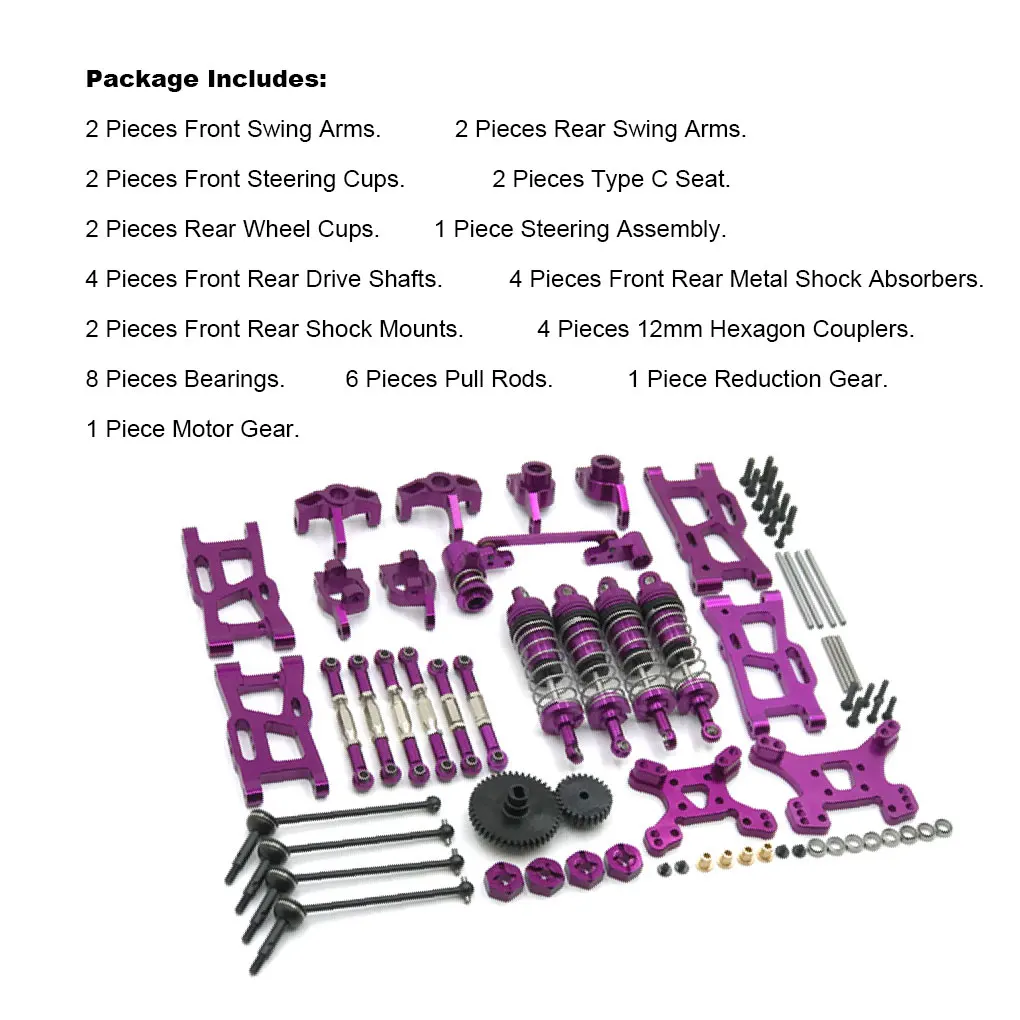 Front Rear Swing Arm Assembly Kit Shock Absorber Bearings Remote Control Car Upgrade Modification Part  Supplies view 2