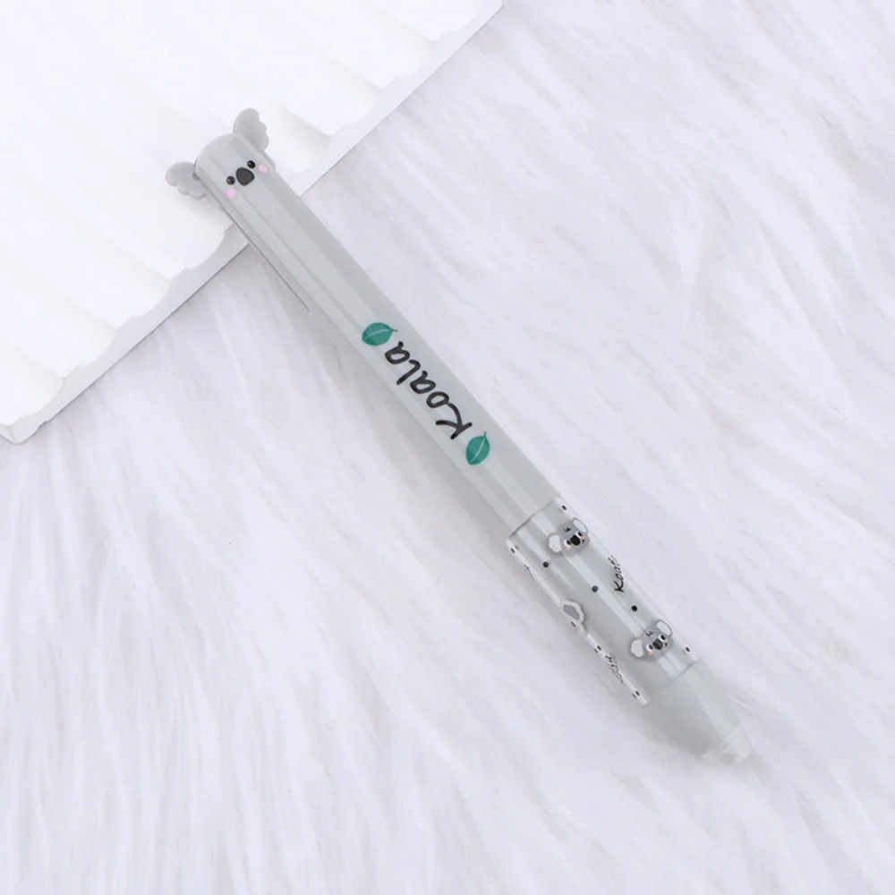 

Мультяшная стираемая шариковая ручка с двойными чернилами, гелевая ручка с дизайном животных, быстросохнущая, для письма, для студентов и тестов