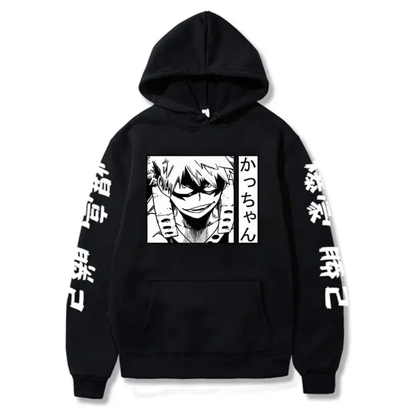 Anime My Hero Academia Katsuki Bakugo Hoodies Men\'s Women Japanese Style Anime Sweatshirt Unisex Funny Harajuku Casual Pullover