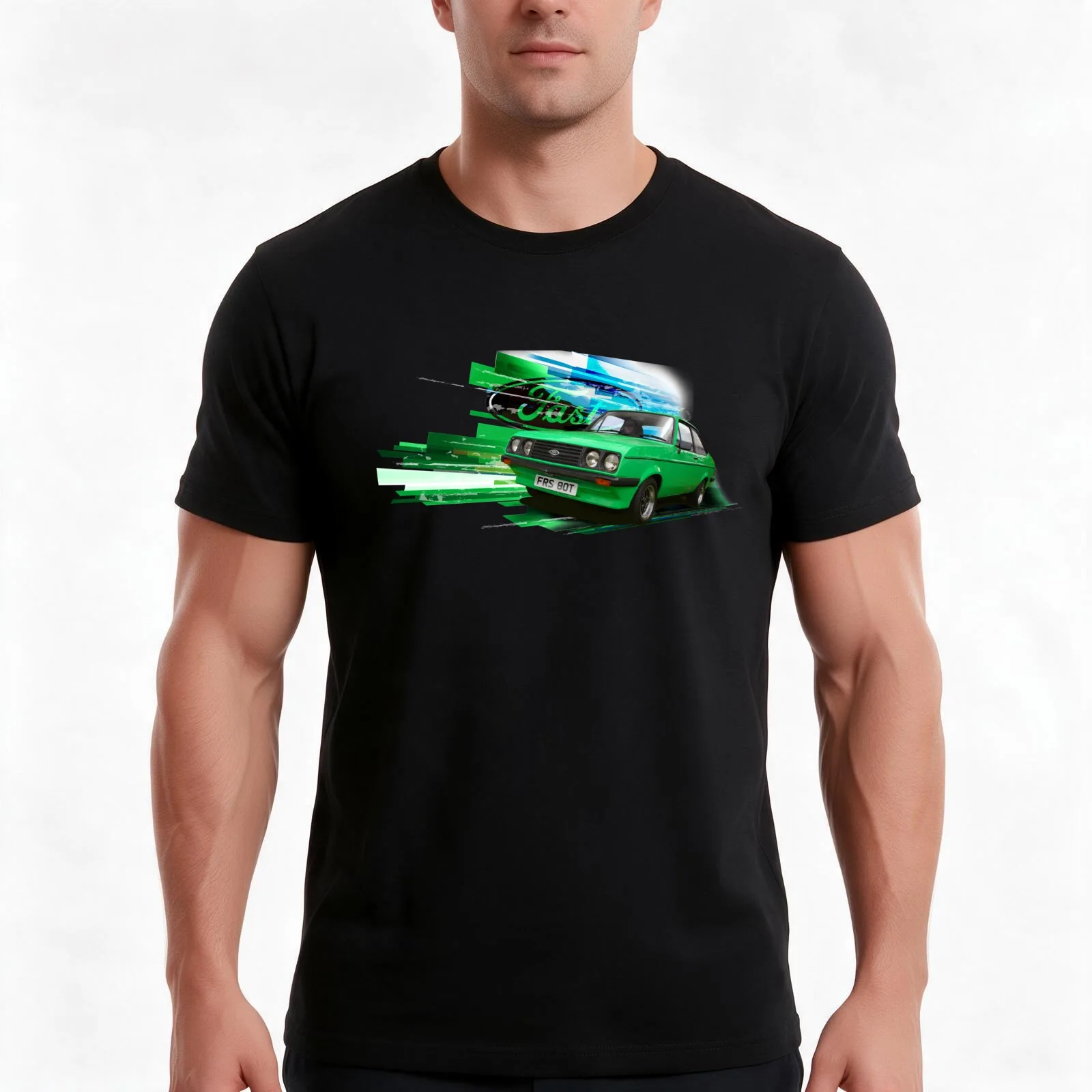 Fast Escort RS2000 T-Shirt Summer Casual Cotton Tee Oversized Streetwear Tops Vintage Graphic Print Loose Fit Short Sleeve