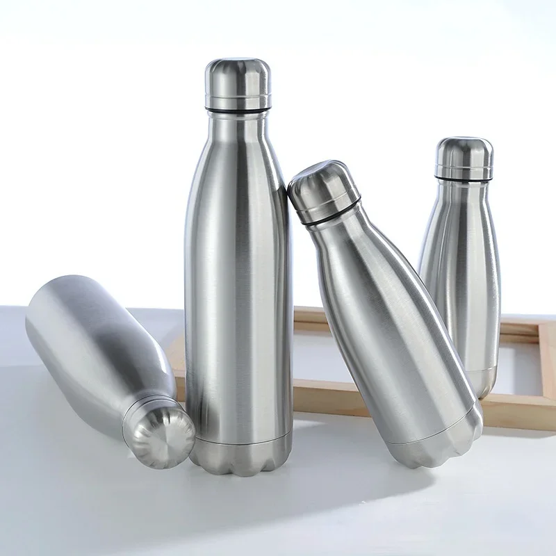 Stainless Cola Motion Sport Water Bottle Rugged  Cup Monolayer No Heat Color  Drink   Preservation Metal