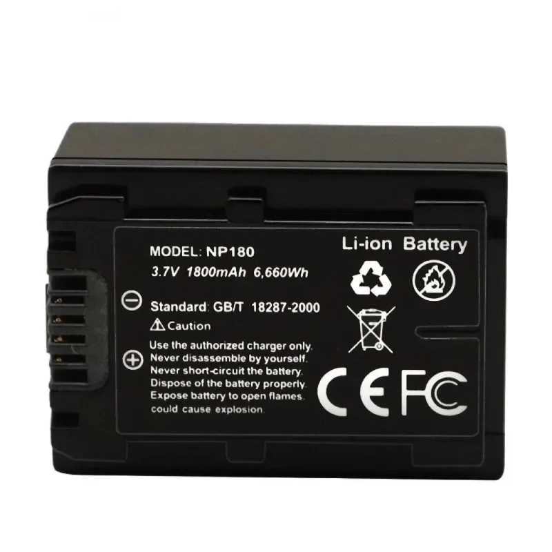 High Quality New 3.7V 1800mAh Camera battery NP-180 NP180 BP-FV50 Camera Lithium Battery
