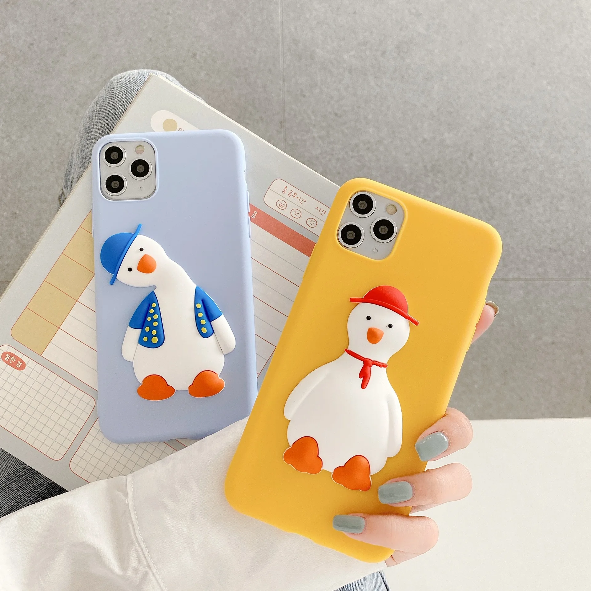 Cartoon 3d Ente Katze Fall Fall für oneplus nord 3 2t n10 n20 se n300 ace 3v ce 3 lite ce 4 niedlichen Bären weiche TPU-Abdeckung