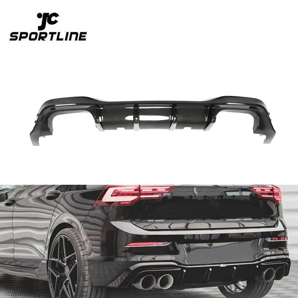 

Carbon Fiber MK8 R Rear Diffuser Lip for VW Golf R MK8 Hatchback 4-Door 2021-2022
