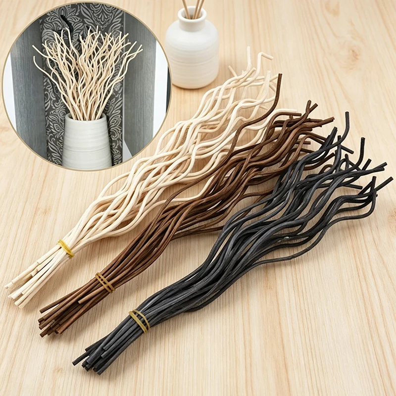 20PCS Perfume Diffuser Reed Rattan Sticks Long Wavy Rods for Aroma Diffuser Oil Distributor for Home Decor Perfume XXT002