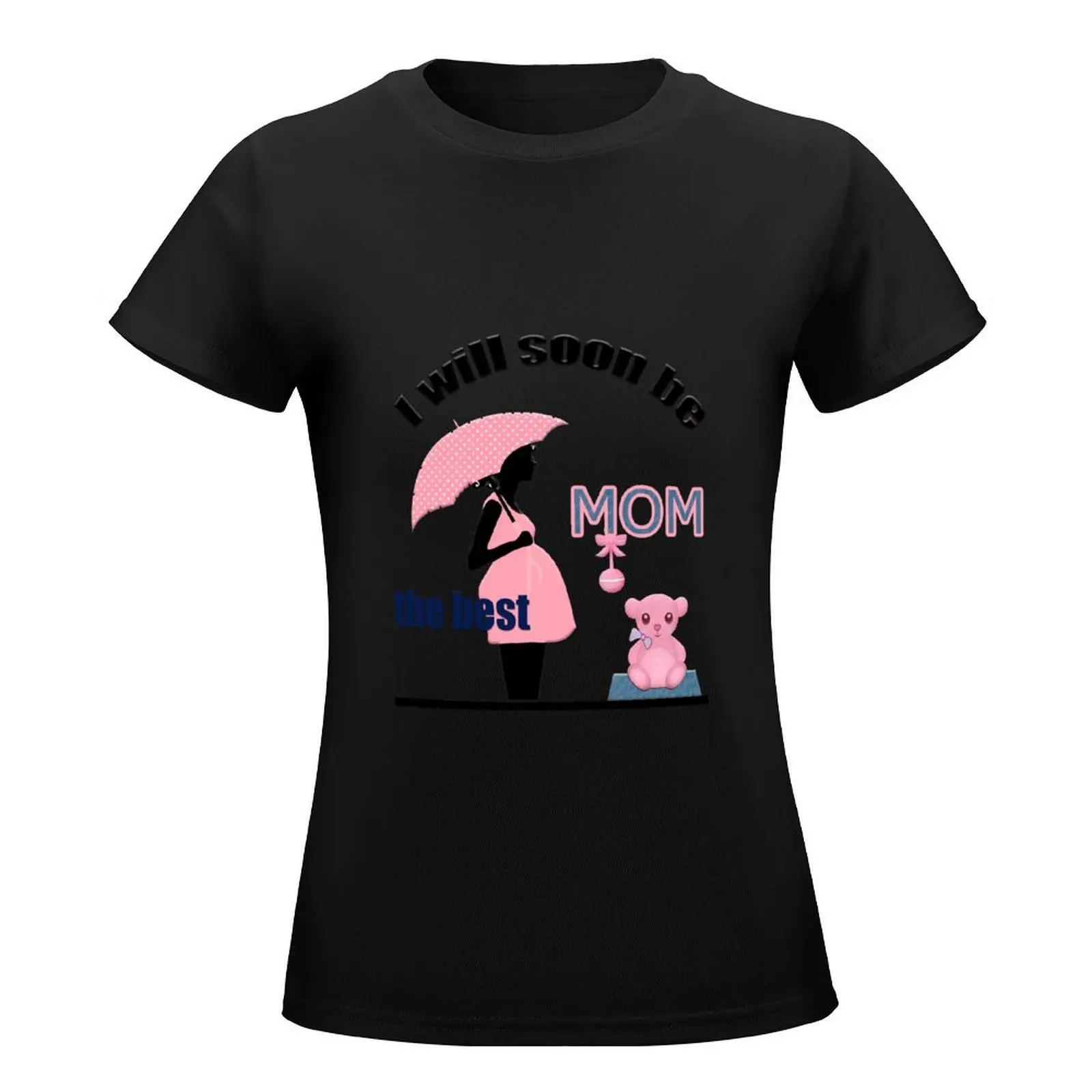 Expectant mom T-Shirt vintage funny t-shirts for Women loose fit