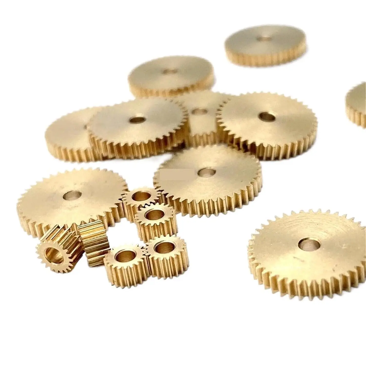 5pcs 0.3M Mini Copper Gear 30/32/36/40/48/50/60 Teeth  Mechanical Copper Spur Gear hole1.98/2.02mm Gear thickness: 2mm