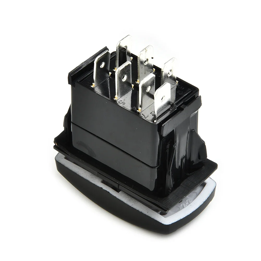 

1pc Winch IN OUT Switch Blue LED Rocker For Jeep Polaris UTV Truck Boat 7 Pin Momentary Switch 20A 12V Dual LED Lights