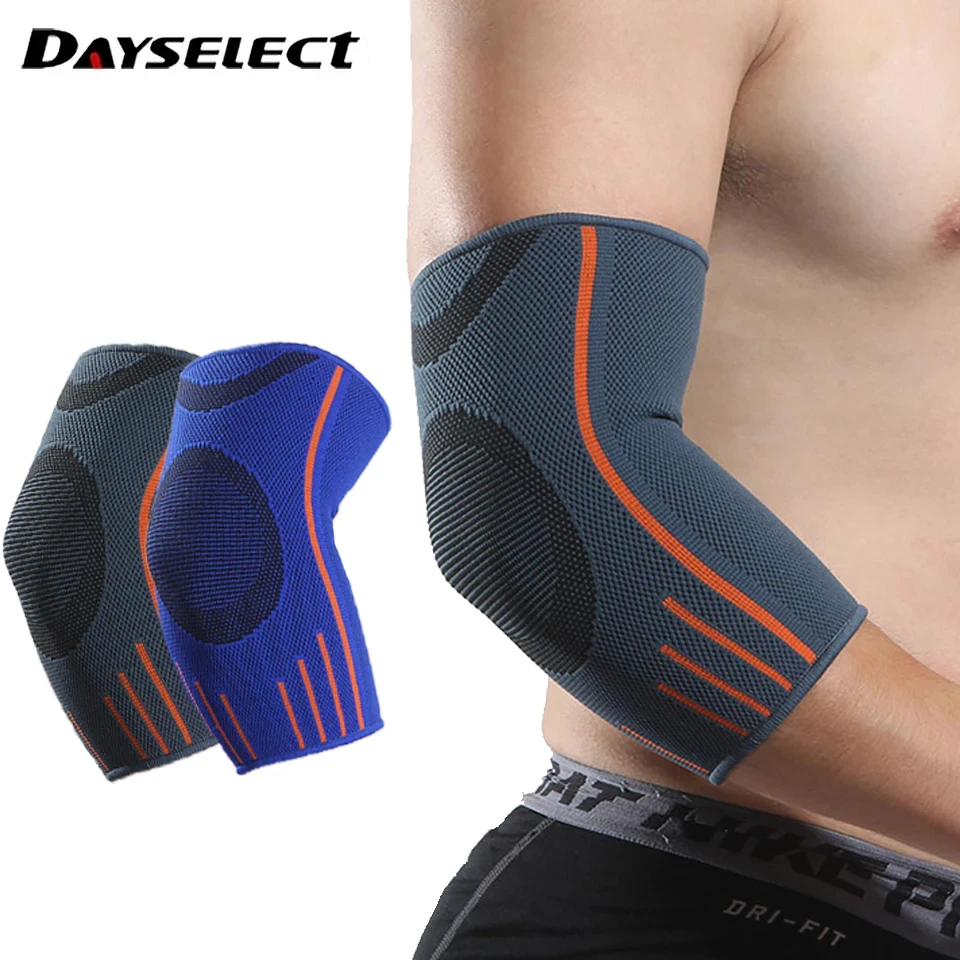 1PCS Knitted Elbow Support Compression Sleeve Volleyball Lengthen Elbow Outdoor Breathable Tennis Workouts Arm Protector