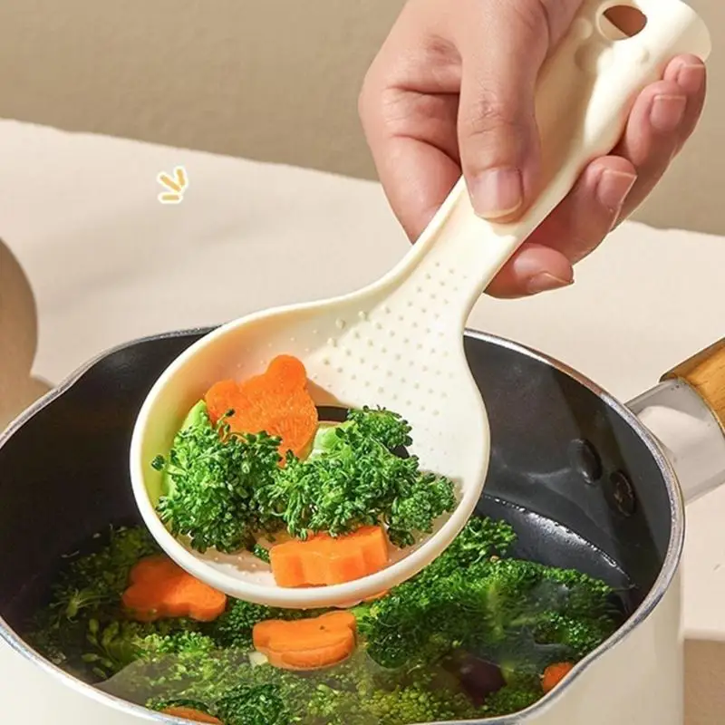 62KD Plastic Standing Rice Scoops With Nonslip Base Space Saving Kitchen Tool