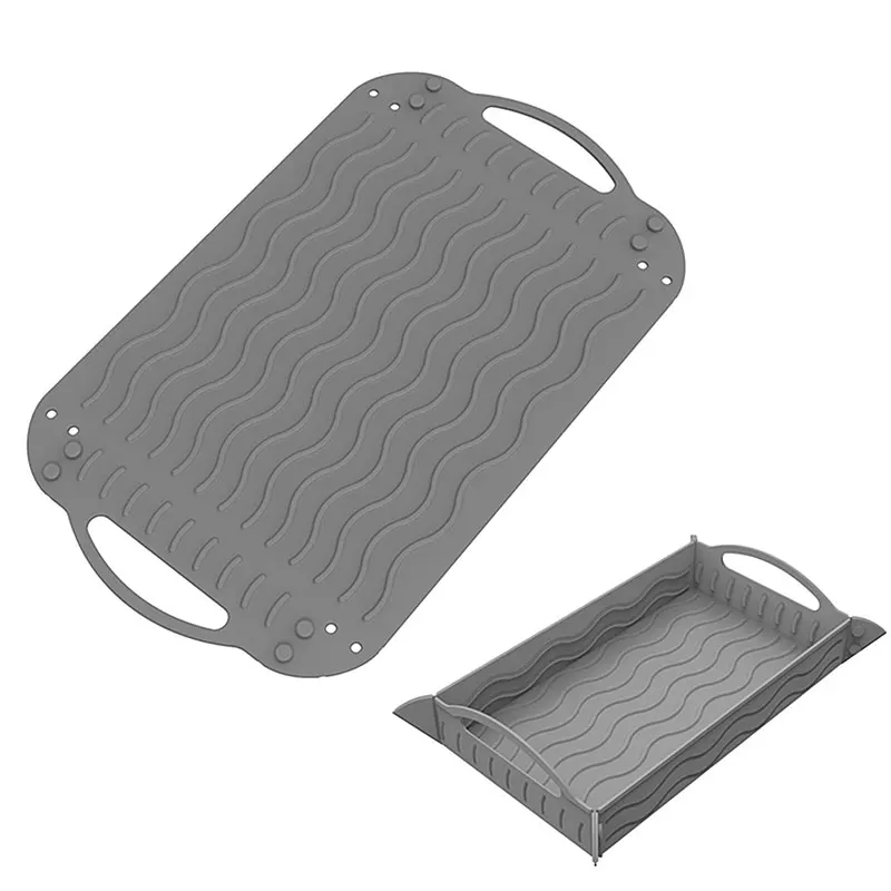 Faltbare Silikon Hitzebeständige Matte Anti-rutsch Küche Matte Multifunktionale Kochen Pad Picknick Obst Gemüse Lagerung Korb
