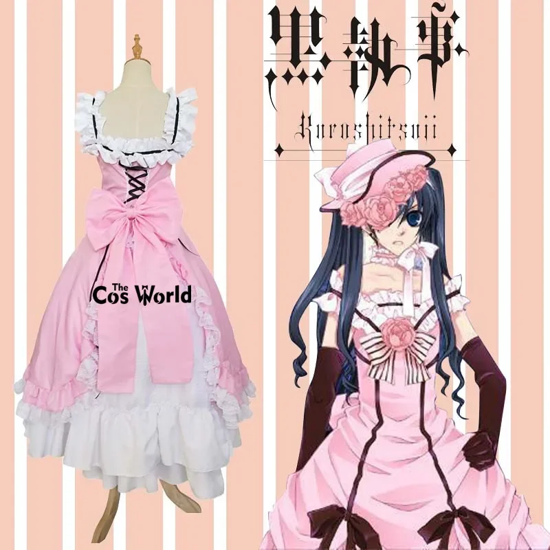 Black Butler Kuroshitsuji Ciel Phantomhive Maid Dress Outfits Anime Cosplay Costumes