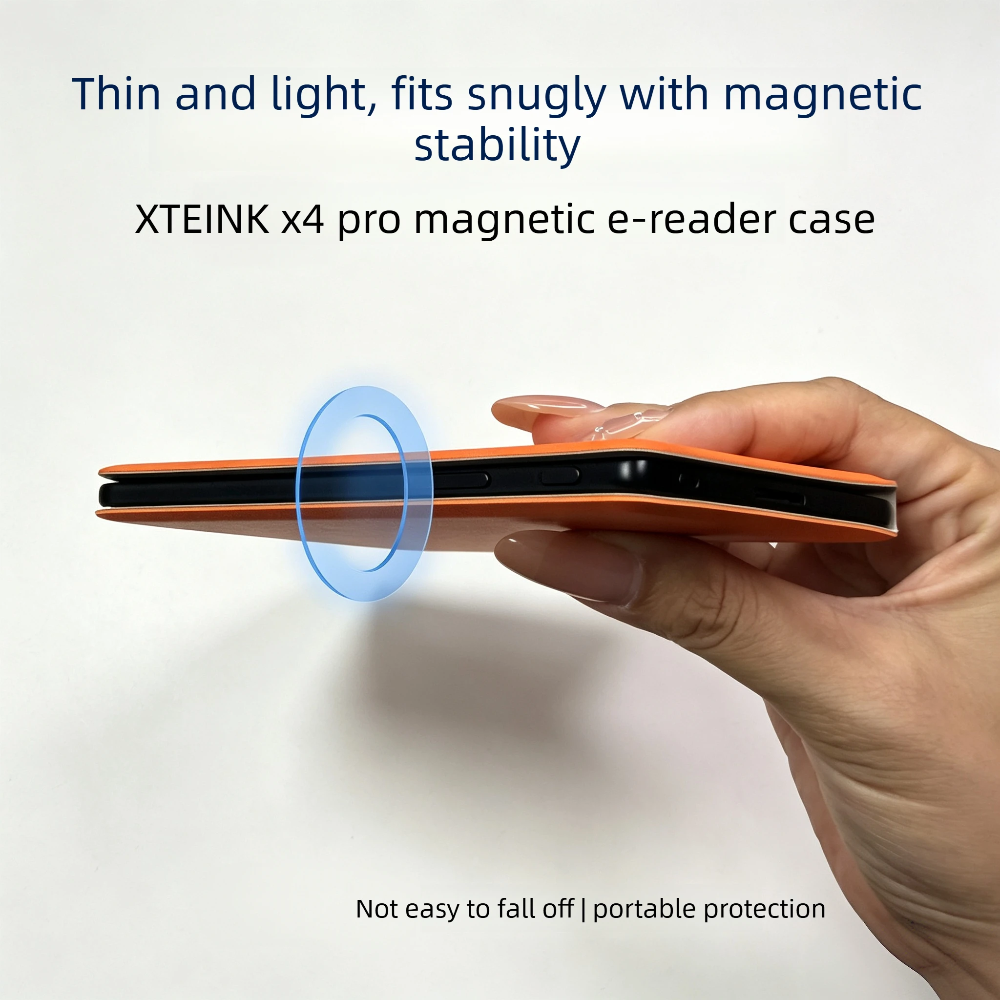 For XTEINK X4PRO Magnetic E-book Reader Protective Case Leather Portable Protection Against Falls Magnetic Separation Shell