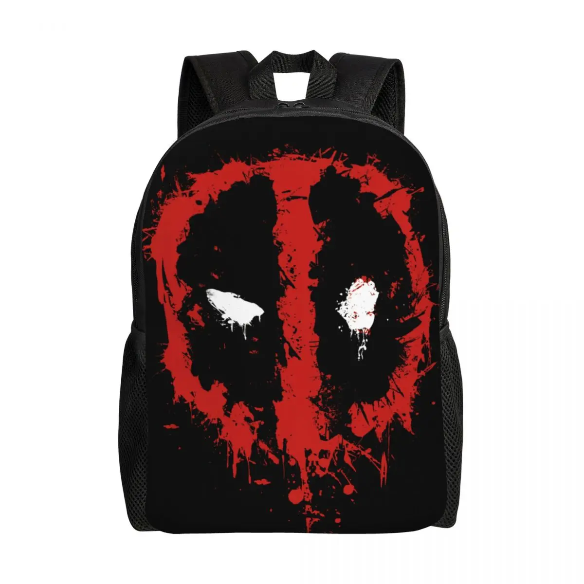 Custom Deadpool Splatter Backpack for Men Women College School Students Bookbag Fits 15 Inch Laptop Bags