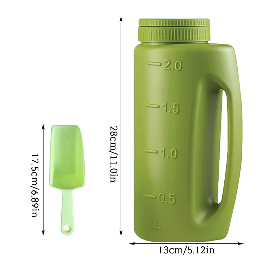 Handheld Spreader Plastic Adjustable Salt Bottle Sprayer for Seed Snow Ice Melt Earth Food with Spoon