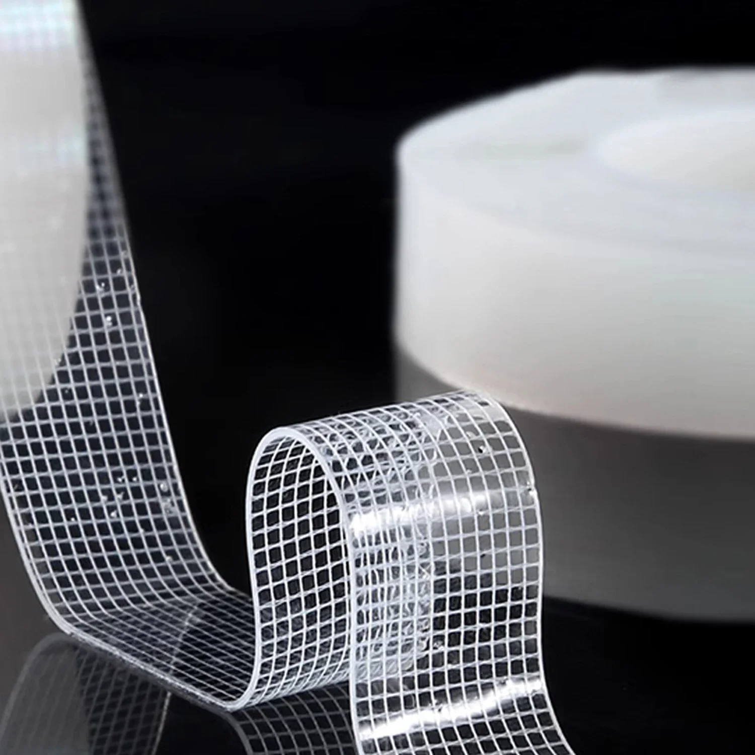 Transparent Sticky Fixed Strips Heavy Duty Double-Sided Adhesive Nano Tape Reusable Waterproof Carpet Adhesive Fiber Mesh Tapes
