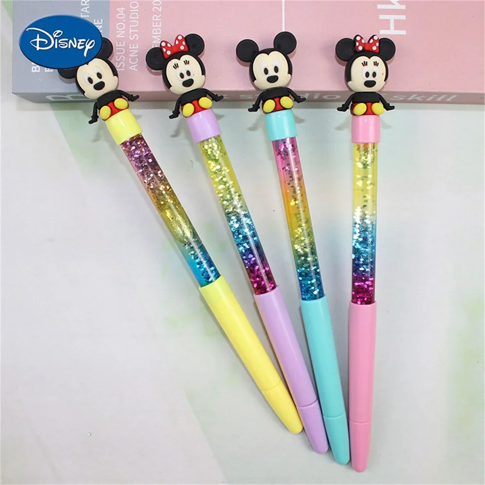 

Disney Cartoon Quicksand Neutral Pen Creative Mickey Minnie Bracelet Student Ballpoint Pen Disney Stationery Pen Birthday Gift