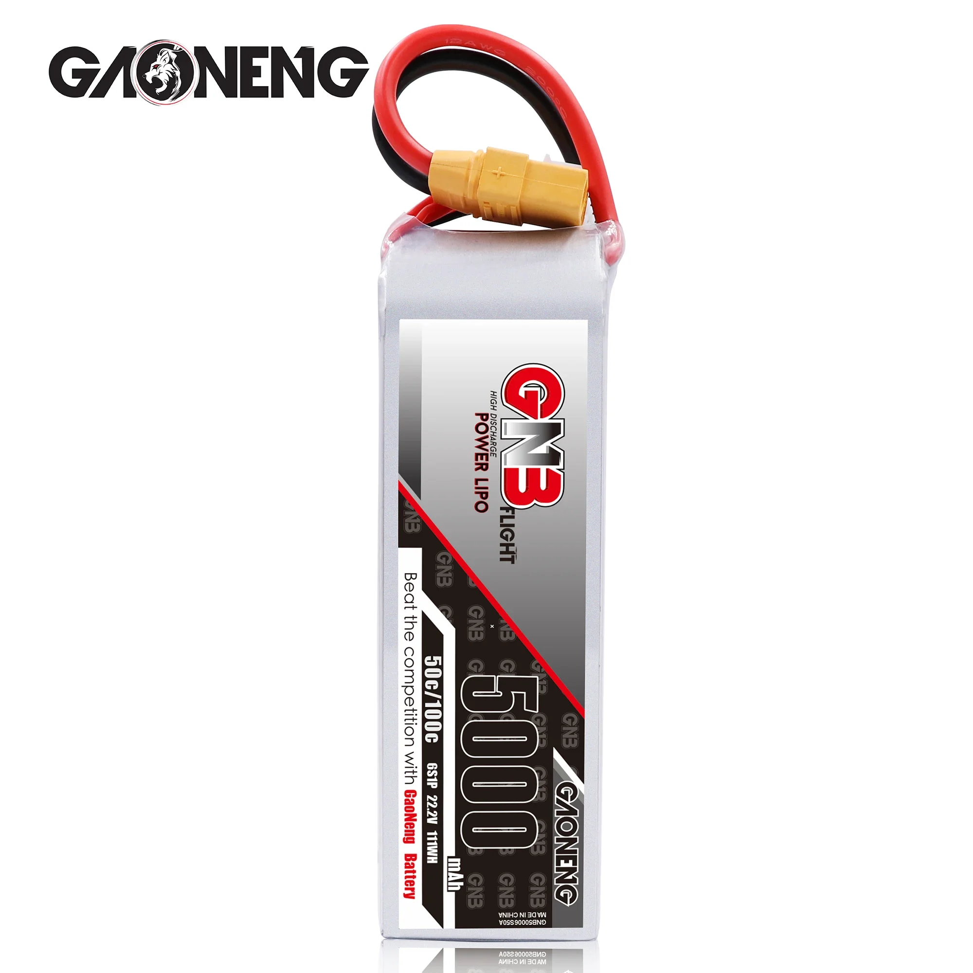 Gaoneng GNB 6S 5000mAh 6S1P 22.2V 50C/100C Lipo Battery with XT60 XT90 EC5 Plug for FPV Drone RC Helicopter Car Boat RC Parts