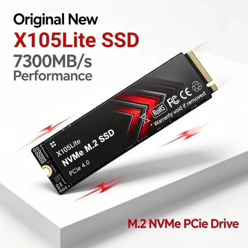 Brand New X105Lite NVMe SSD M.2 NVMe Hard Drive Solid State Disk PCIe 4.0 up to 7300MB/s 500GB 1TB 2TB 4TB for Laptop Desktop PC