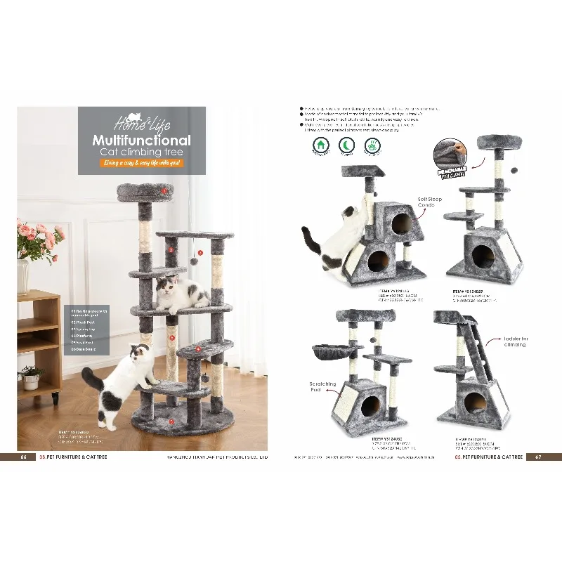 تسلق الحيوانات الأليفة متوسطة الحجم، خدش القطط، أرجوحة منزلية مثقوبة، برج القطط #6