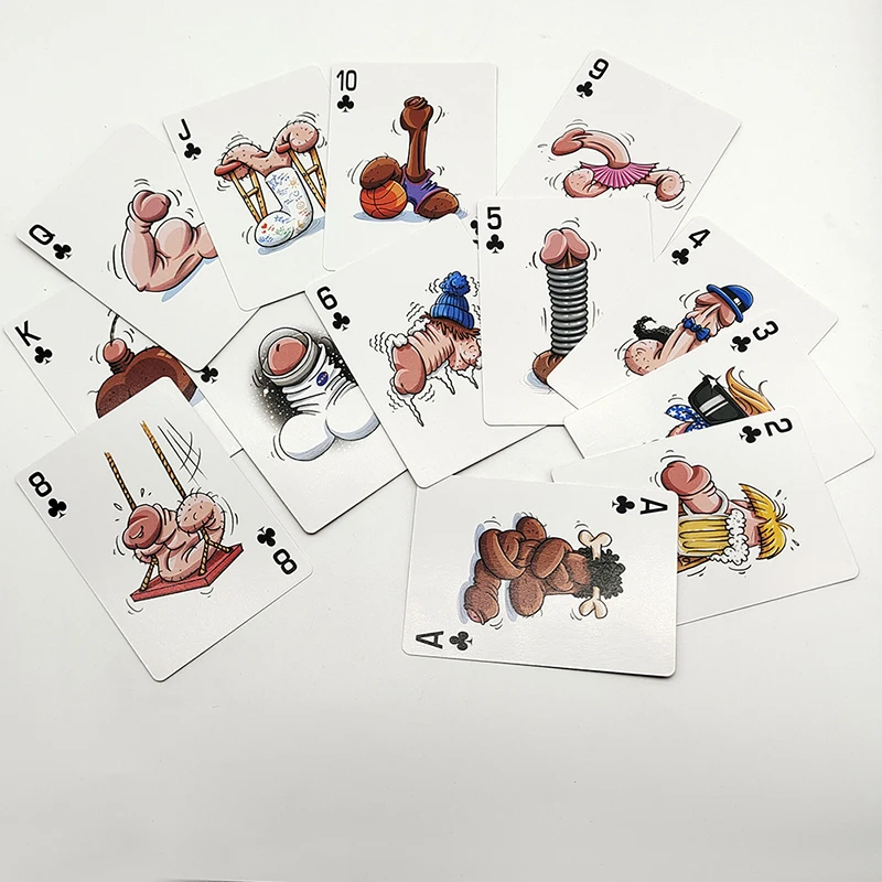 Collectable 54 Cards Funny Adult Erotic Card Games Penis Cool Pose Playing Cards For Amusement