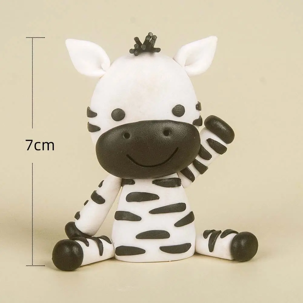 

3D Jungle Animals Cake Toppers Cute Soft Lion Monkey Cake Topper Animal Theme Elephant Giraffe Cake Decoration Baby Shower Decor