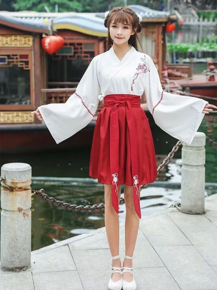 Japanse Jurk Vrouwen Lange Kimono Vest Meisjes Rok Top Bloemen Geborduurde Volledige Mouw Oude Oosterse Cosplay Vest Nieuwe