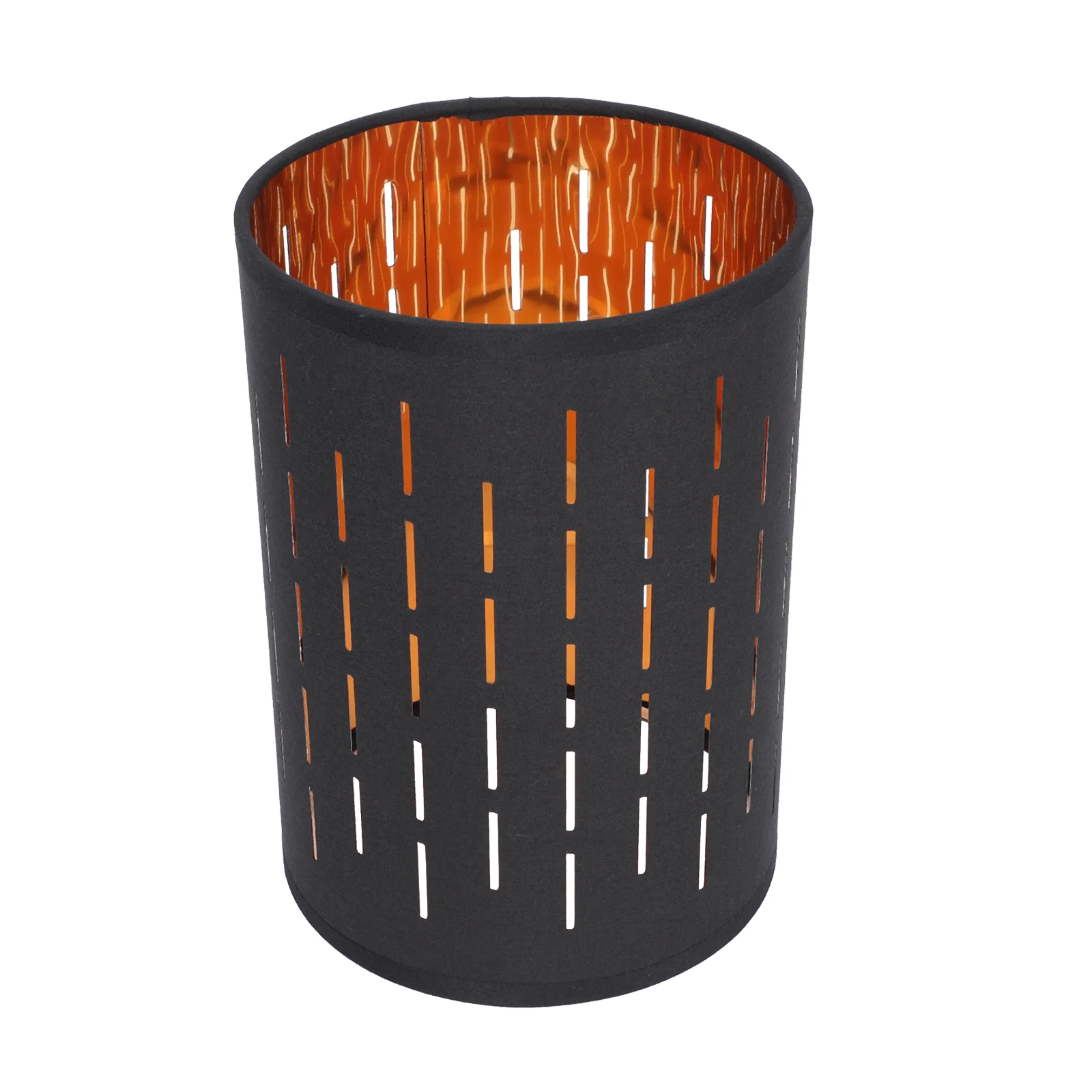 

Modern Hollow Round Lampshade 140mm Black Outer Gold Inner E27 Bedroom Study Living Room Decorative Cloth Metal Dustproof