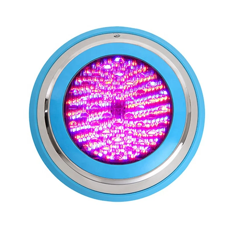 Wall-mounted stainless steel IP68 12v multi-color LED light for underground swimming pool