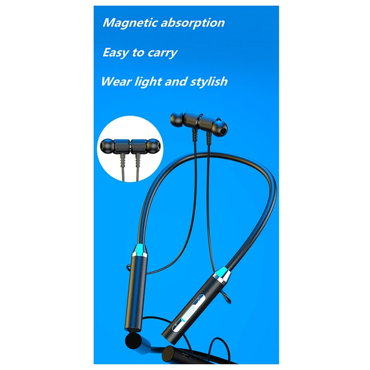 QA88X سماعات بلوتوث لاسلكية، سماعات رأس ستيريو هاي فاي للموسيقى، سماعات أذن رياضية بخاصية إلغاء الضوضاء مع ميكروفون