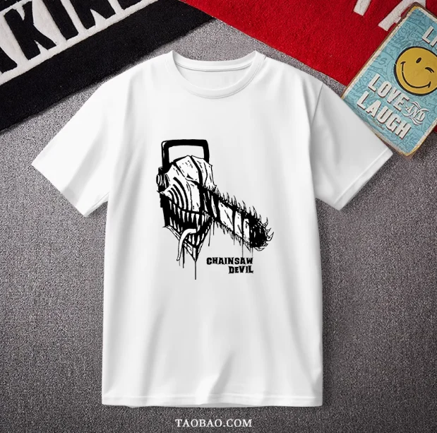 Anime Kettensäge Mann Denji Pochita Kurzarm T-shirt Sommer Cosplay Kostüm Casual Schüler Lose Tops