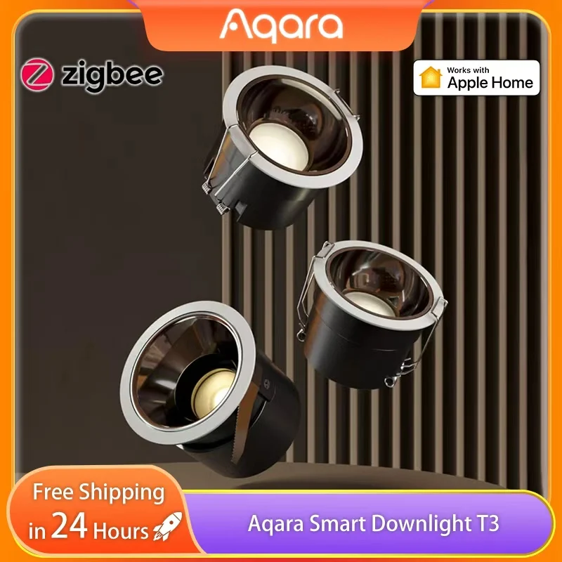 

Aqara Smart Downlight Spotlight T3 Zigbee Dimming Round Light Beam Angle 15°24°36°80° Adaptive Lighting Dimming for Homekit Home