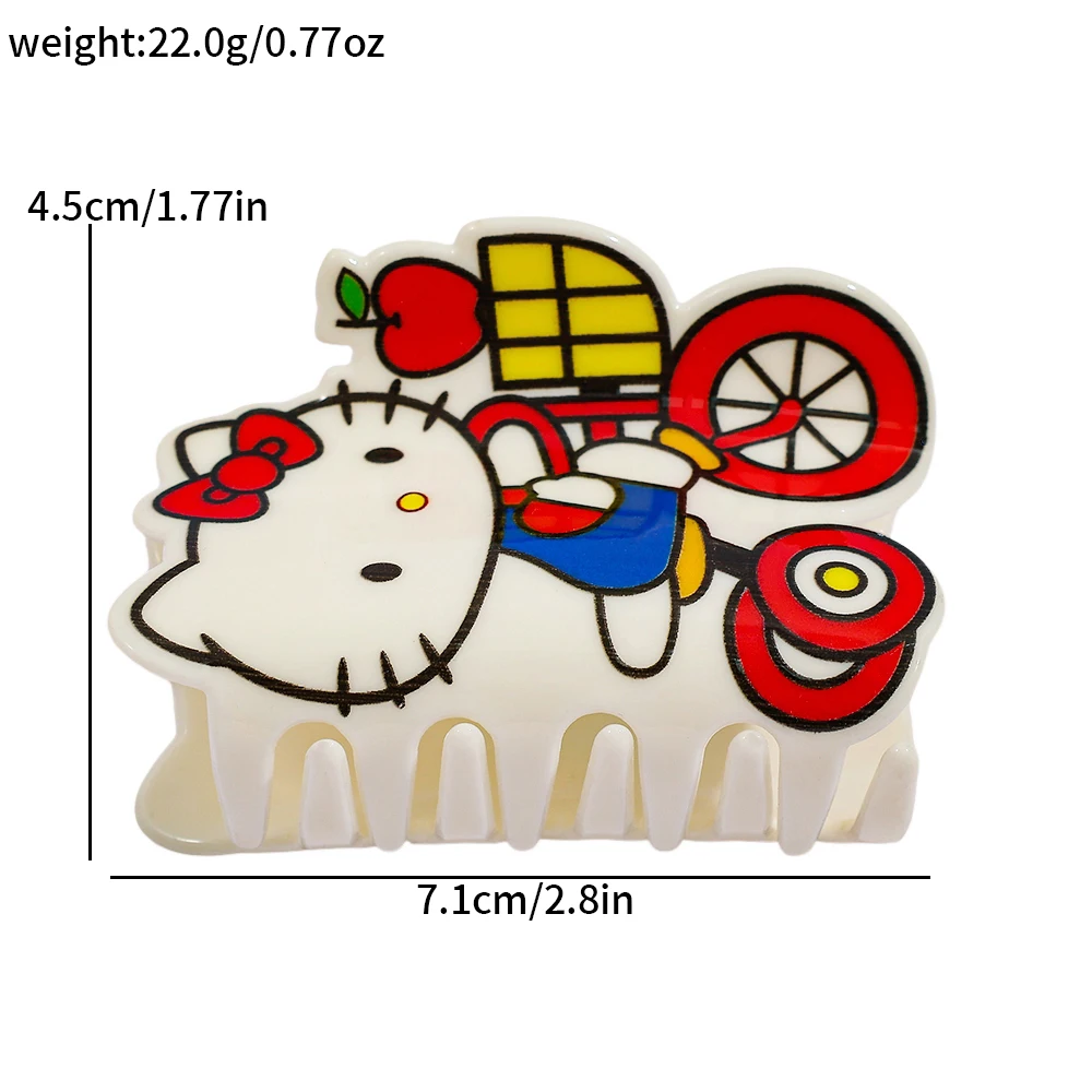 Sanrio Kitty Haarspange, dekorativer Haarschmuck, täglich, praktisch, Haarklammern, Haarfixierung, Kopfbedeckung, süßer süßer Haarschmuck