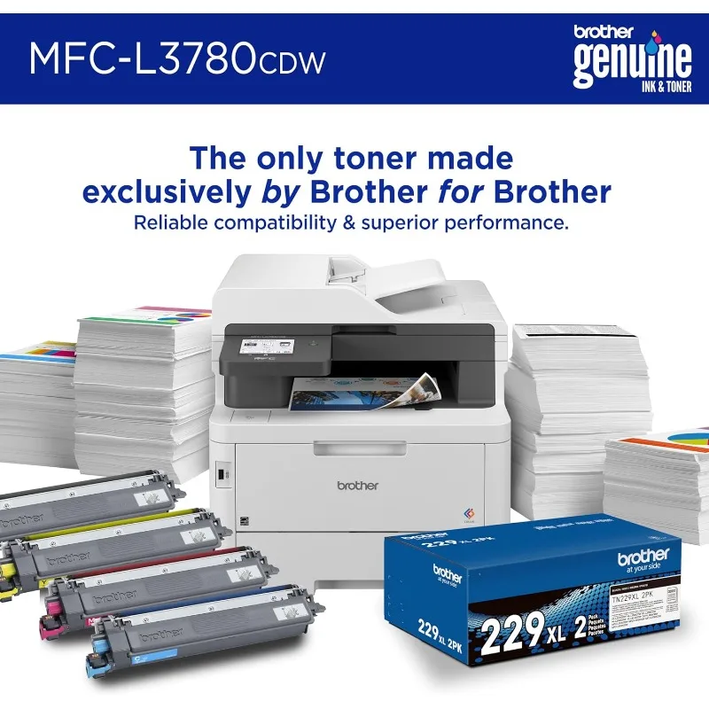 MFC-L3780CDW Wireless Digital Color All-in-One Printer with Laser Quality Output, Single Pass Duplex Copy & Scan