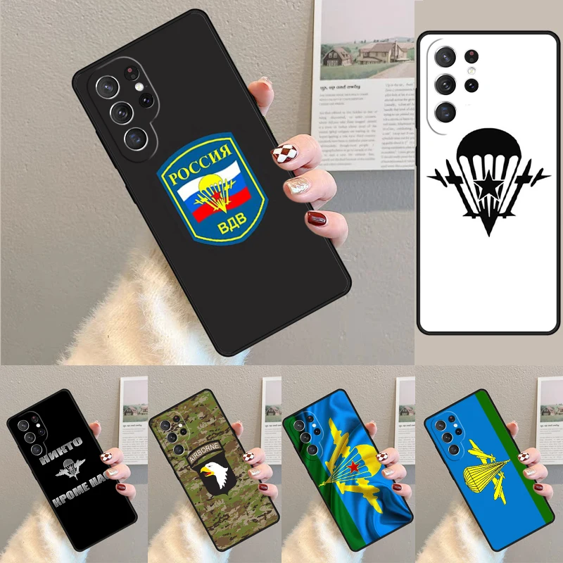 Cover For Samsung Galaxy S24 Ultra S21 S22 S8 S9 S10E Note 10 20 Plus FE S23 Russia Airborne Phone case Coque