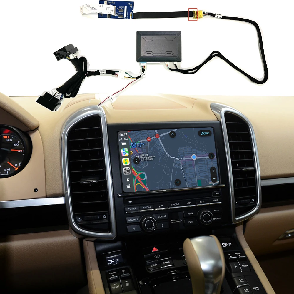 Draadloze CarPlay Android Auto Module Adapter Box Voor Porsche Macan Cayman Cayenne Panamera Boxster 911 718 Camera Ingang BT