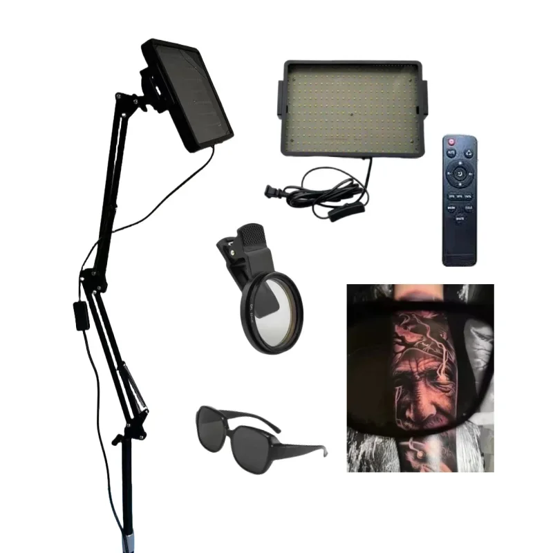 

New Trend Tattoo Removal Reflective Kit Remote Control Tattoo Floor Working Light Tattoo Artist Supply