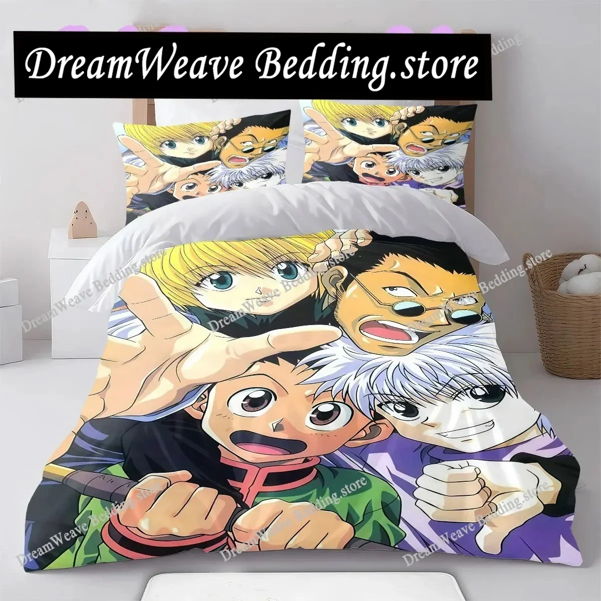 Zoldyck Family Style Hunter x Hunter Printed Duvet Cover and Bedding Set, Various Sizes
