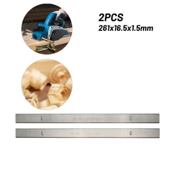 2 pz Lame per pialla HSS 261*16.5*1.5mm Parti di ricambio per HMS1070 Lavorazione del legno Pialla elettrica Accessori per utensili elettrici