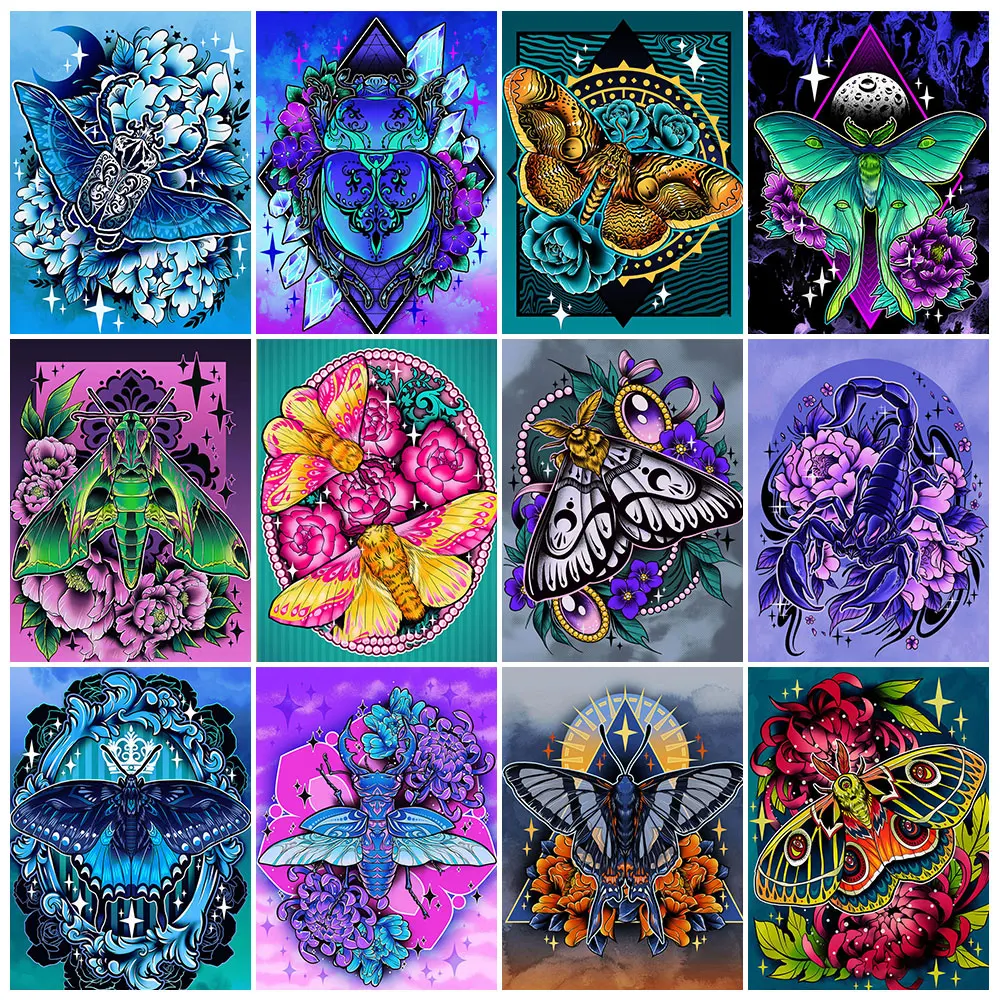 New Arrival Diamond Painting Animal Butterfly Full Diamond Embroidery Art 5d Mosaic Picture Cross Stitch Kits Home Decor Gift